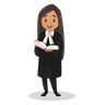 illustration female lawyer