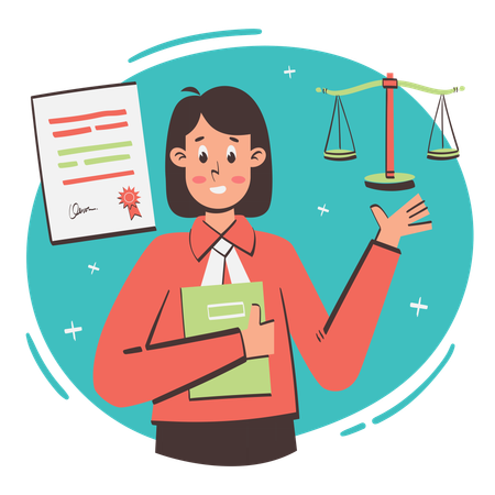 Female Lawyer  Illustration