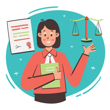 Female Lawyer  Illustration