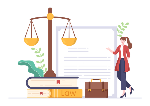 Female Lawyer  Illustration