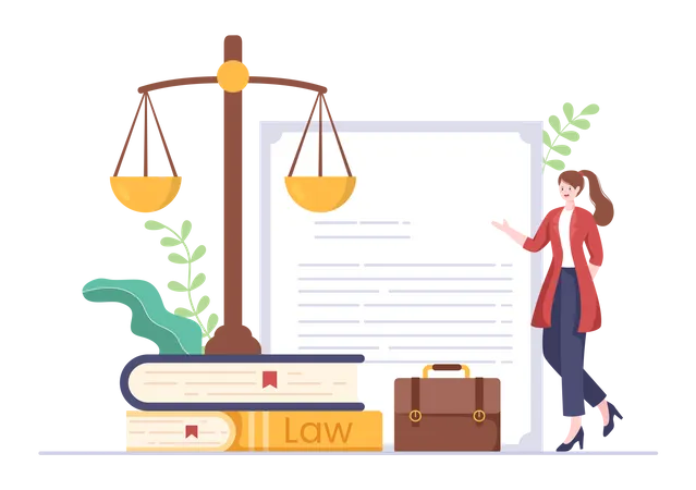 Female Lawyer  Illustration