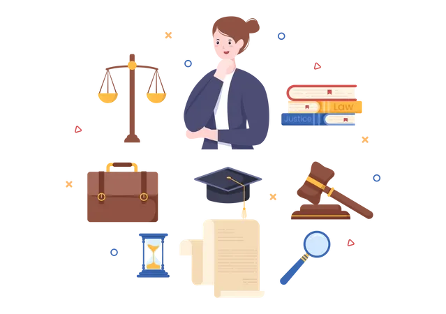 Female Lawyer  Illustration