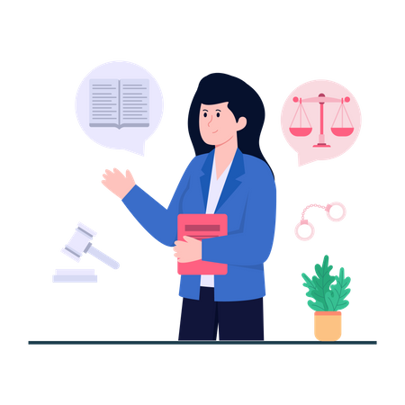 Female Lawyer  Illustration