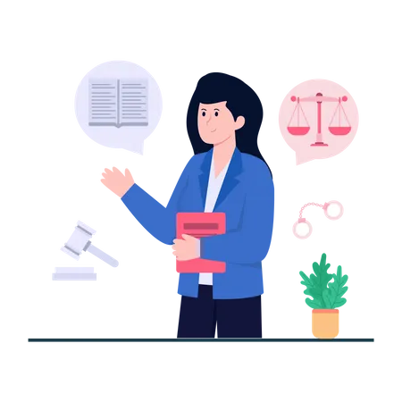 Female Lawyer  Illustration