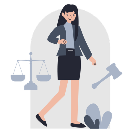 Female lawyer  Illustration