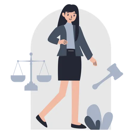 Female lawyer  Illustration