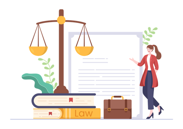 Female Lawyer  Illustration