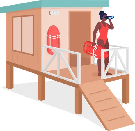 Female life guard  Illustration