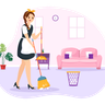 illustrations for female maid