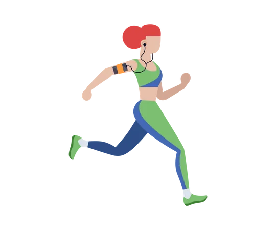 Female marathon runner  Illustration