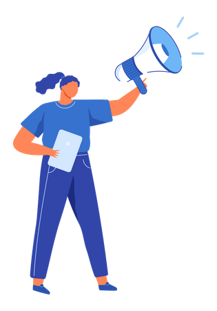 Female marketer  Illustration
