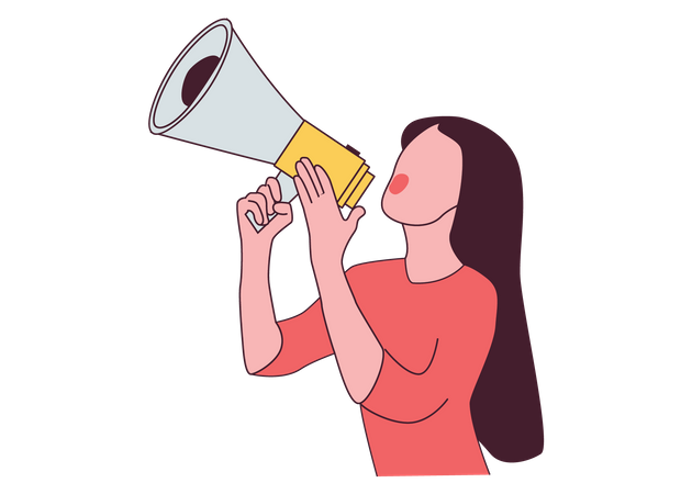 Female marketer  Illustration