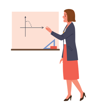 Female math Teacher  Illustration