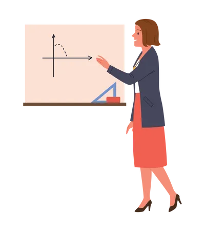 Female math Teacher  Illustration