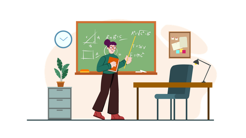 Female Maths Teachers  Illustration