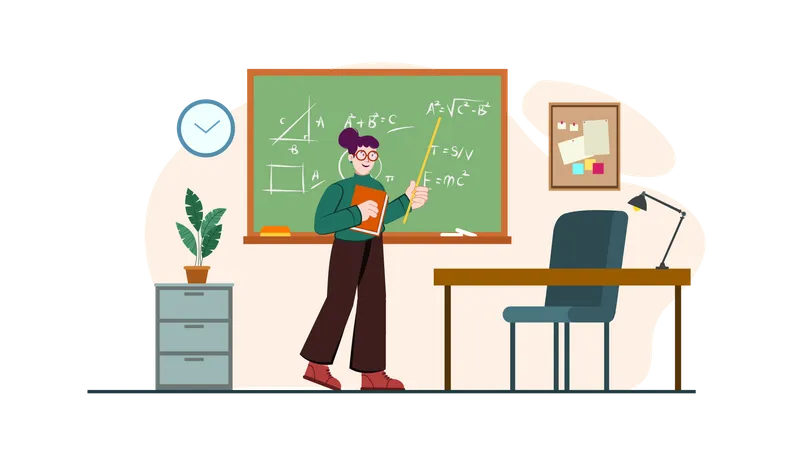 Female Maths Teachers  Illustration
