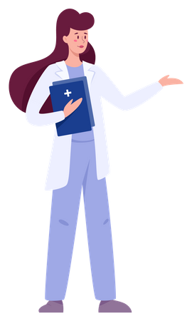 Female medical assistant Illustration