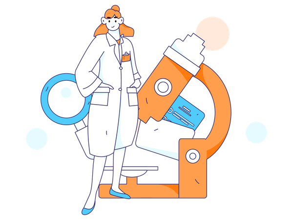 Female medical researcher  Illustration