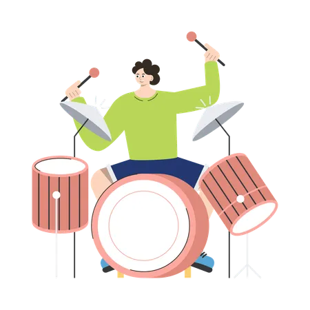 Female Musician  Illustration