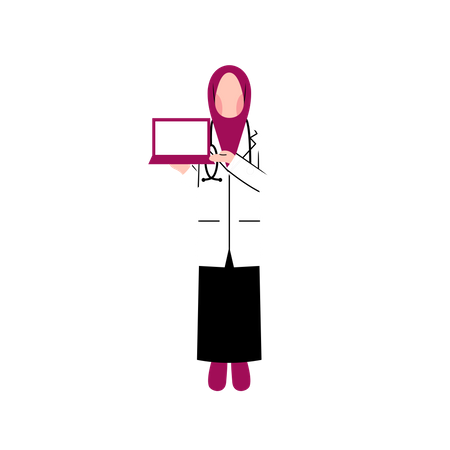 Female Muslim doctor  Illustration