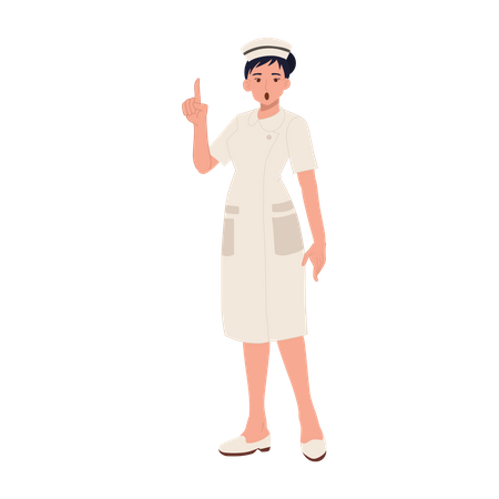 Female nurse giving advice Illustration