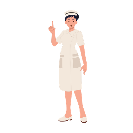 Female nurse giving advice  Illustration