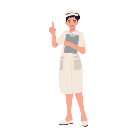 Female nurse giving information  Illustration