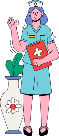 Female Nurse  Illustration