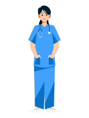 Female Nurse  Illustration