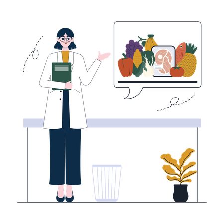 Female Nutritionist  Illustration