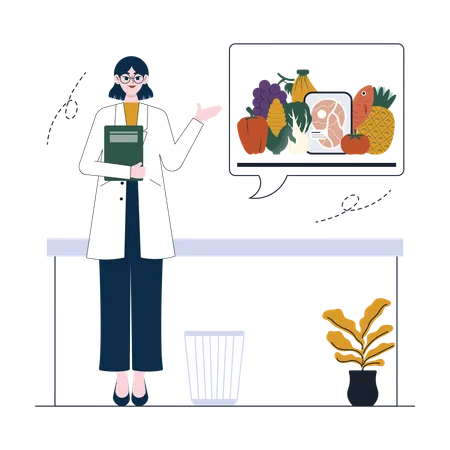 Female Nutritionist  Illustration