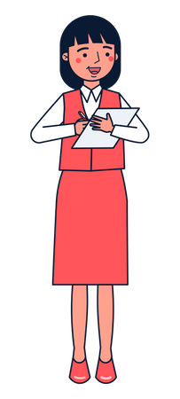 Female office assistant Illustration