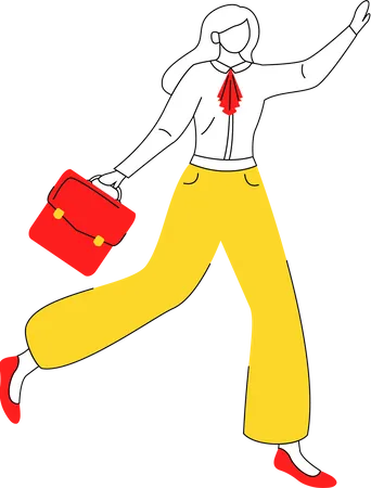 Female office worker Illustration