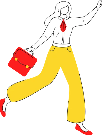 Female office worker  Illustration