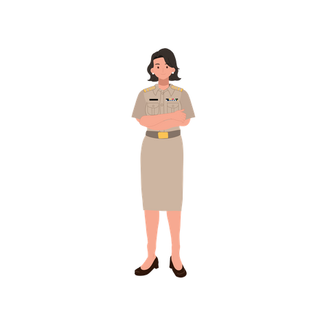 Female officer  Illustration