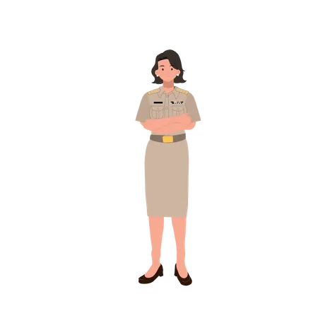 Female officer  Illustration