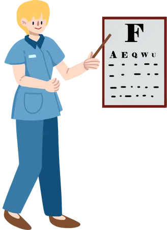 Female Ophthalmologist  Illustration