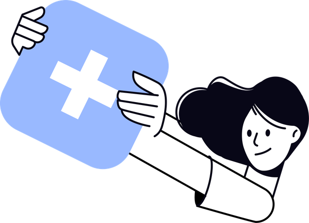 Female organ donor  Illustration