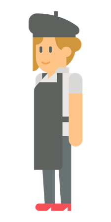 Female painter  イラスト
