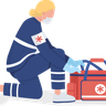 female paramedic illustration svg
