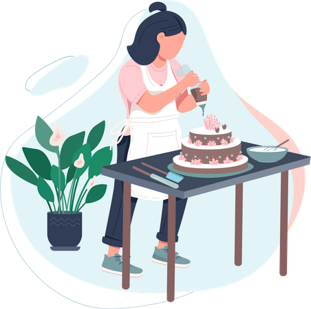 Female pastry chef  Illustration