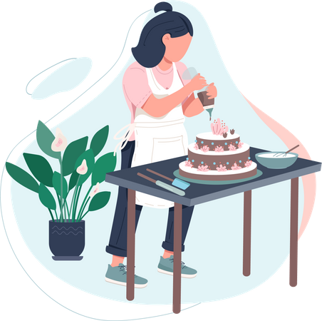 Female pastry chef  Illustration