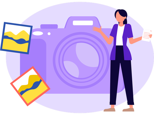 Female Photographer  Illustration