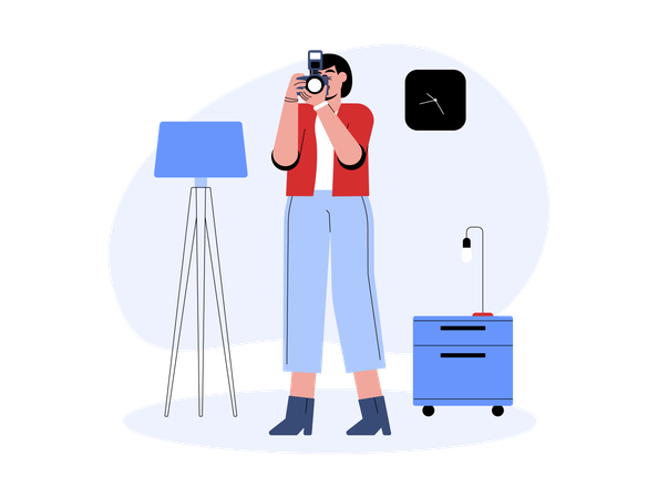 Female Photographer  Illustration