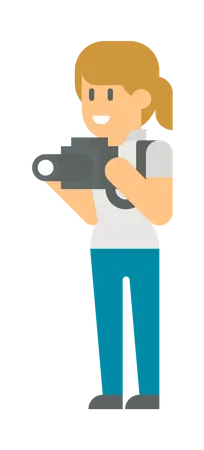 Female photographer  Illustration