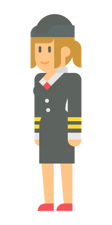 Female pilot  Illustration