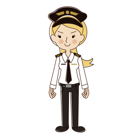 Female pilot  Illustration
