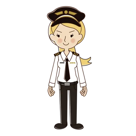 Female pilot  Illustration