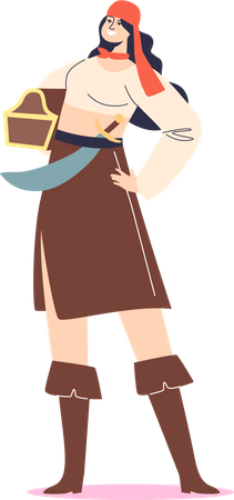Female pirate  イラスト