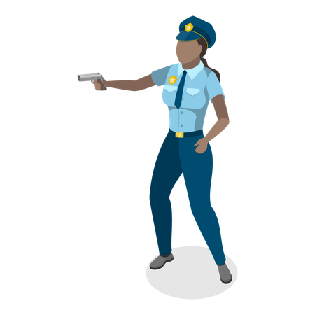 女性警察官  イラスト